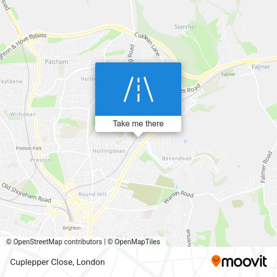 Cuplepper Close map