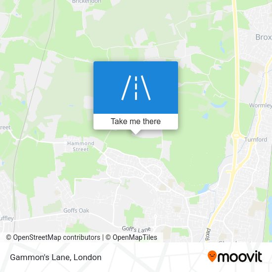 Gammon's Lane map