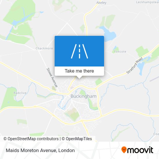 Maids Moreton Avenue map