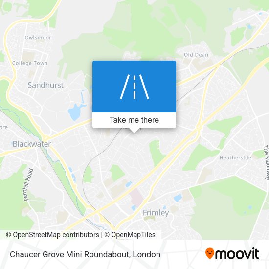 Chaucer Grove Mini Roundabout map