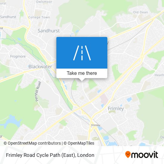 Frimley Road Cycle Path (East) map