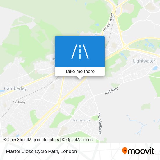 Martel Close Cycle Path map