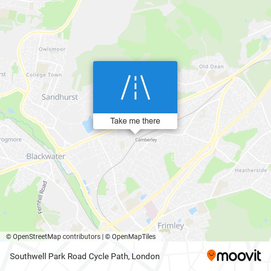 Southwell Park Road Cycle Path map