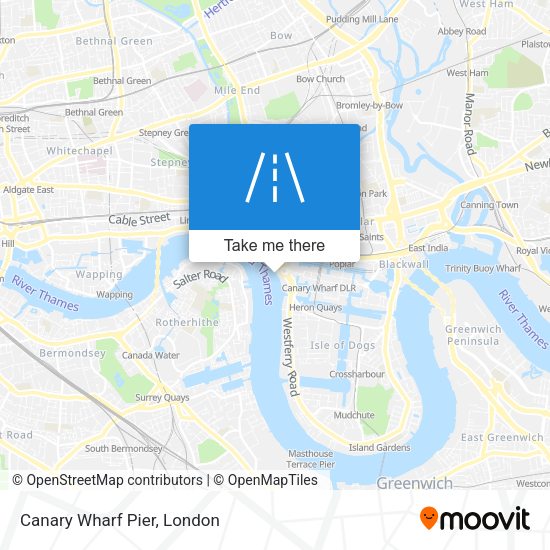 Canary Wharf Pier map