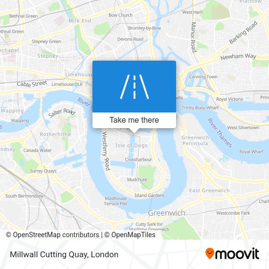 Millwall Cutting Quay map