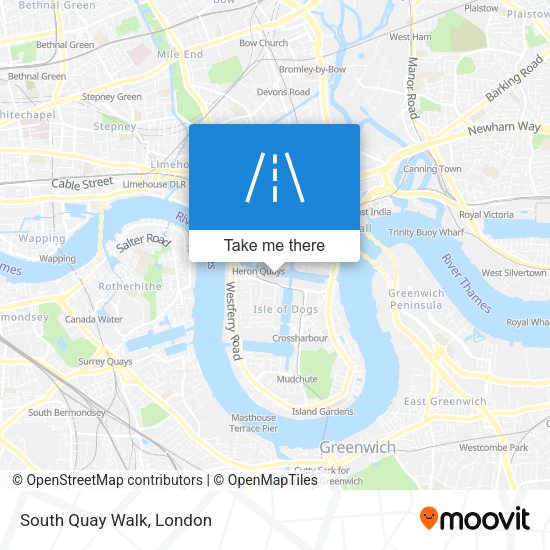 South Quay Walk map