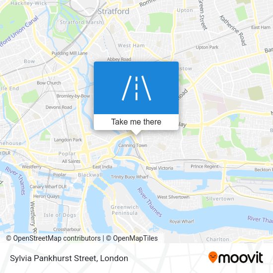 Sylvia Pankhurst Street map