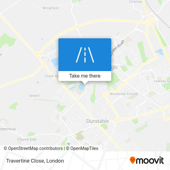 Travertine Close map