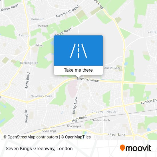 Seven Kings Greenway map