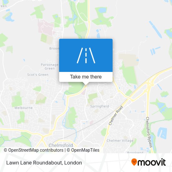 Lawn Lane Roundabout map