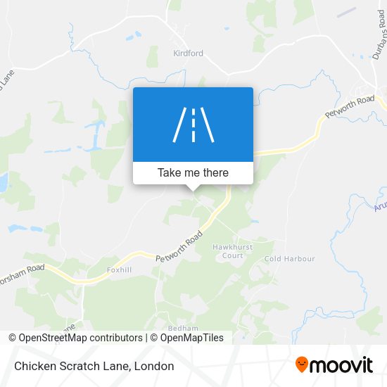 Chicken Scratch Lane map