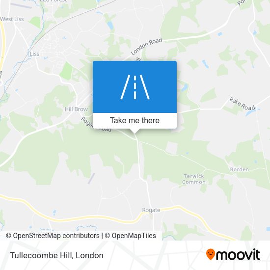 Tullecoombe Hill map