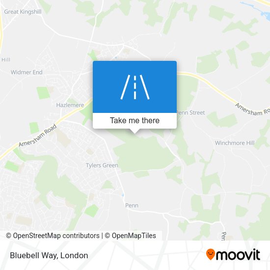 Bluebell Way map