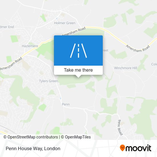 Penn House Way map