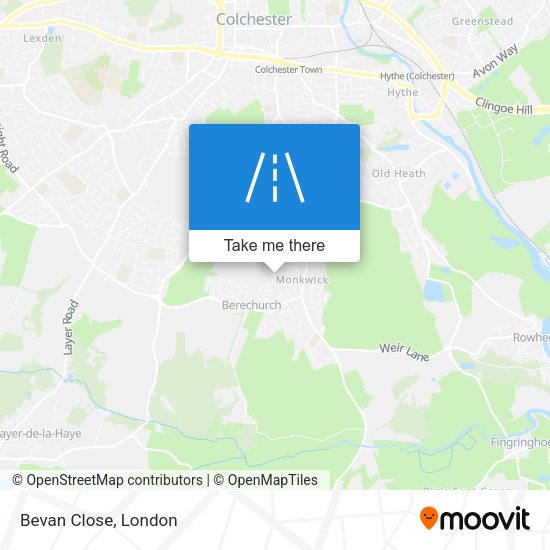 Bevan Close map