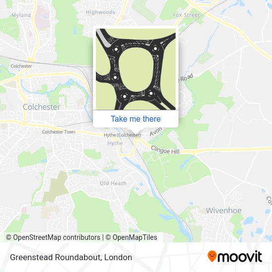 Greenstead Roundabout map