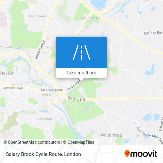 Salary Brook Cycle Route map