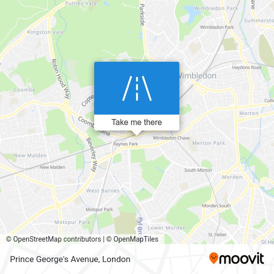 Prince George's Avenue map