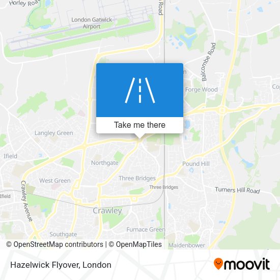 Hazelwick Flyover map