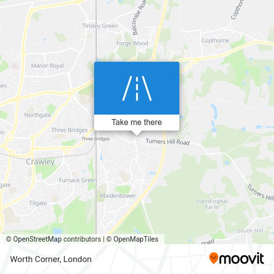 Worth Corner map