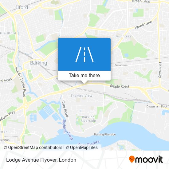 Lodge Avenue Flyover map