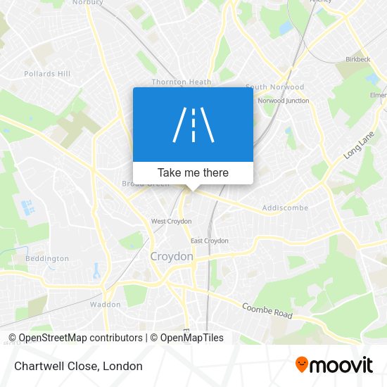 Chartwell Close map