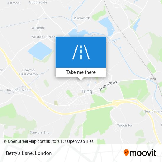 Betty's Lane map