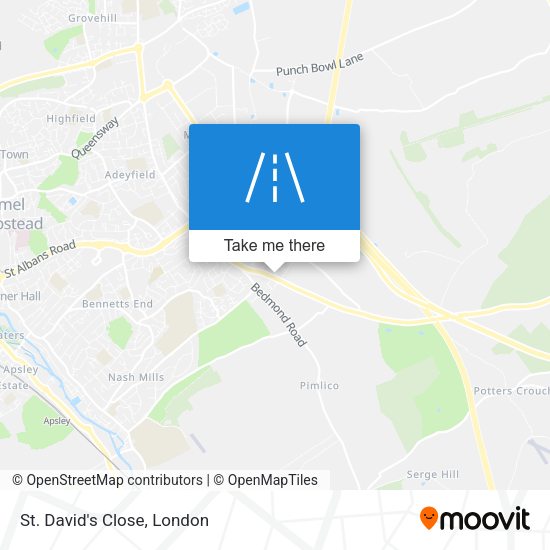 St. David's Close map
