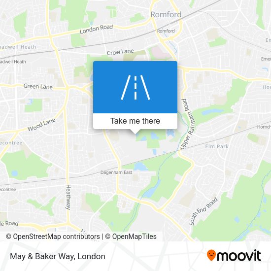 May & Baker Way map