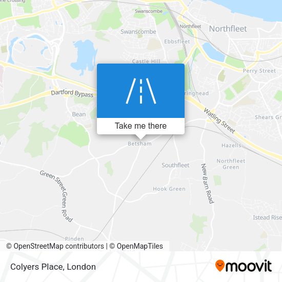 Colyers Place map