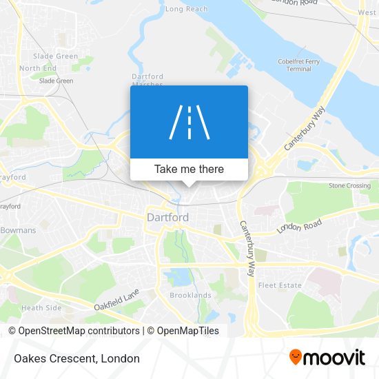 Oakes Crescent map