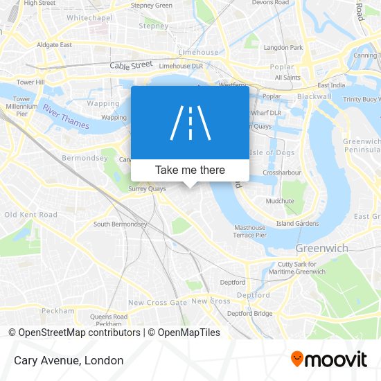 Cary Avenue map
