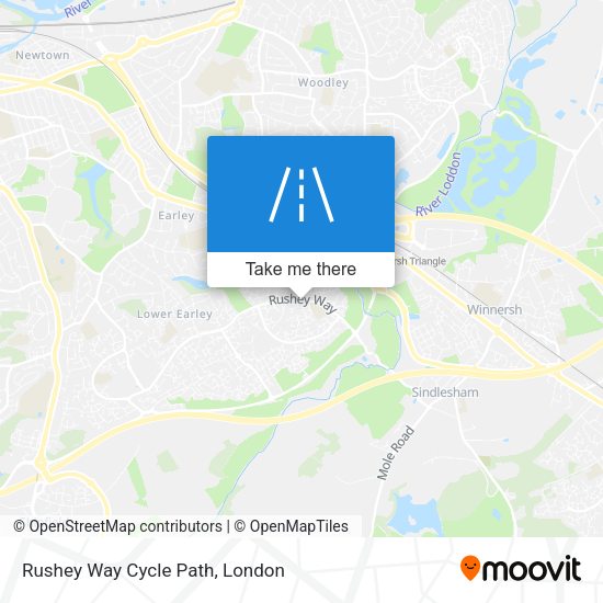 Rushey Way Cycle Path map