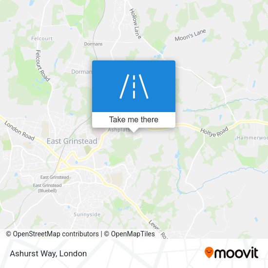 Ashurst Way map