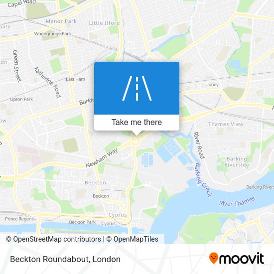 Beckton Roundabout map