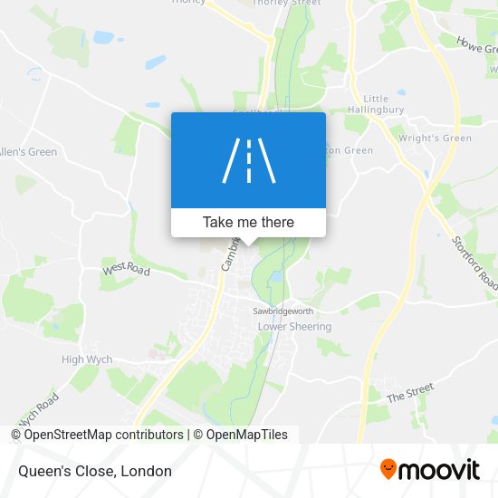 Queen's Close map
