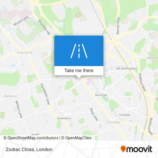 Zodiac Close map