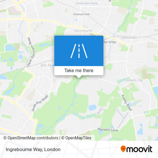 Ingrebourne Way map