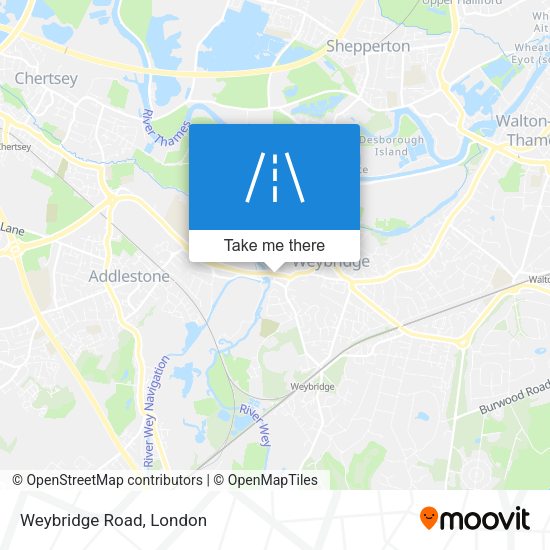 Weybridge Road map