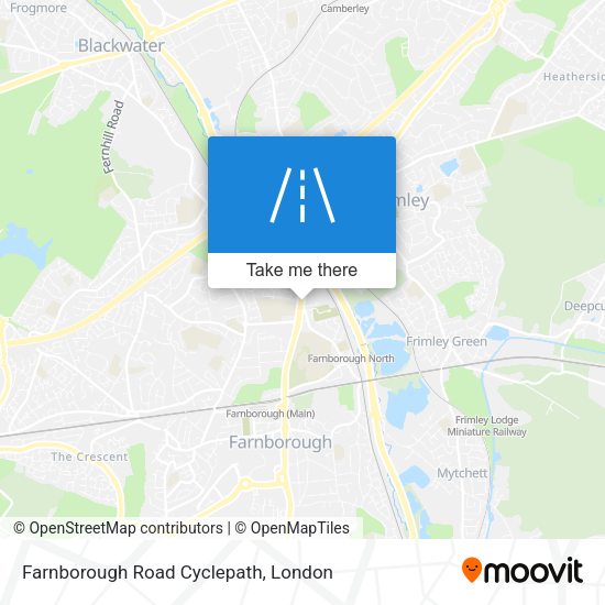 Farnborough Road Cyclepath map