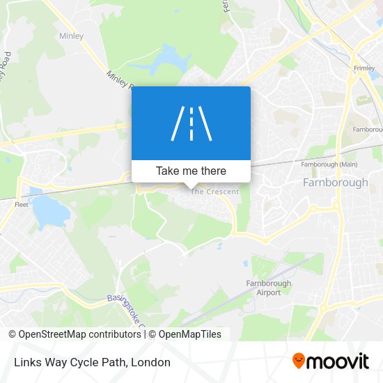 Links Way Cycle Path map