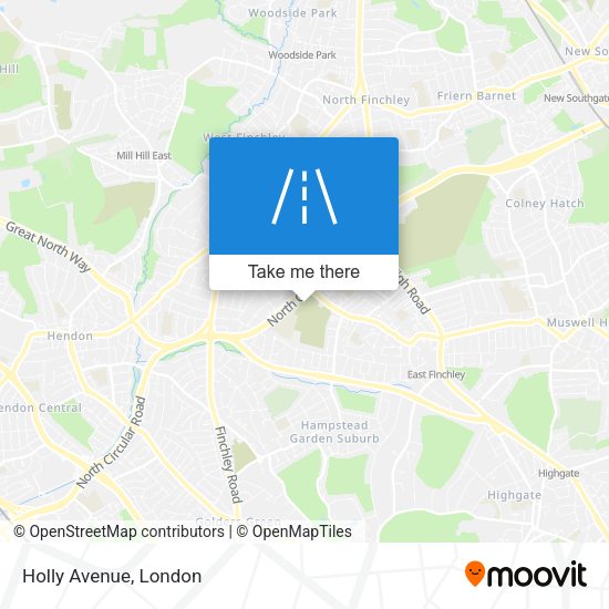 Holly Avenue map