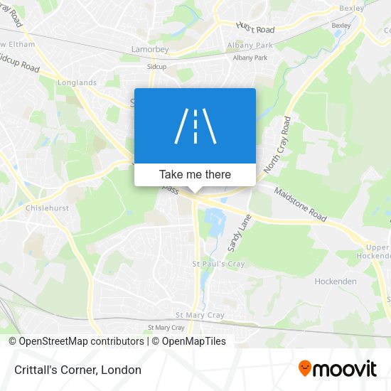 Crittall's Corner map