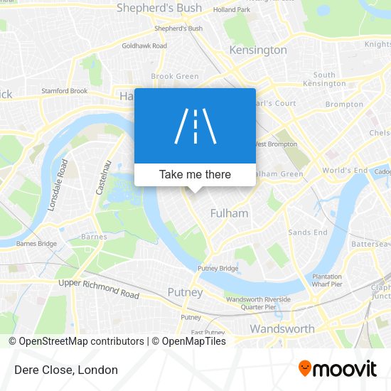 Dere Close map