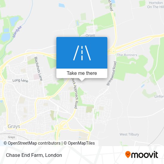 Chase End Farm map