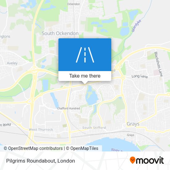 Pilgrims Roundabout map