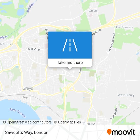 Sawcotts Way map