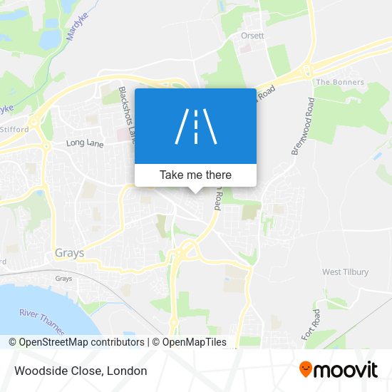 Woodside Close map