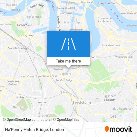 Ha'Penny Hatch Bridge map