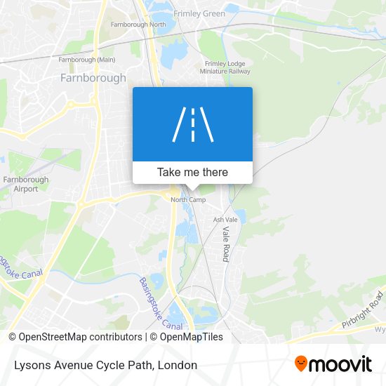 Lysons Avenue Cycle Path map